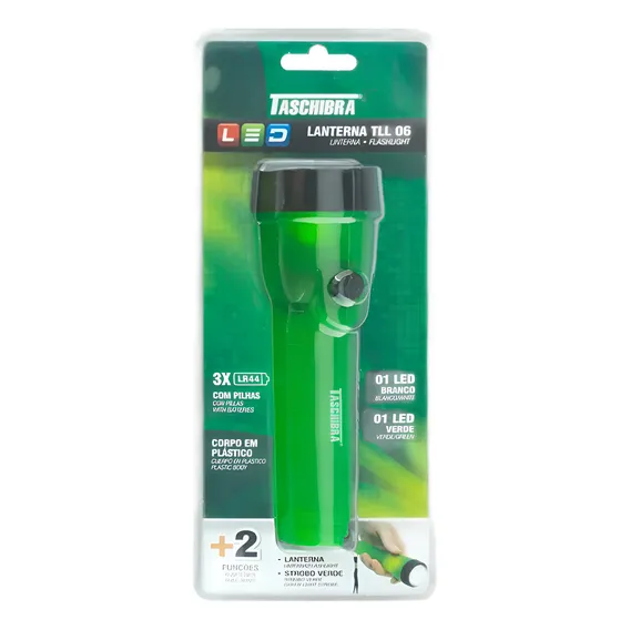 Lanterna Led Tll 06 Taschibra Lanterna Verde Luz Branco Foto 1