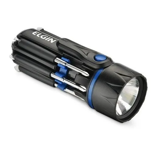 Lanterna Led Versátil 8 Em 1 Elgin Cor da lanterna Preto Cor da luz Branco Frio Foto 1