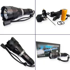 Lanterna Mergulho Profissional 888000w Led T6 Cree Xml-l2 Lanterna Preta Luz Branco Foto mini 2