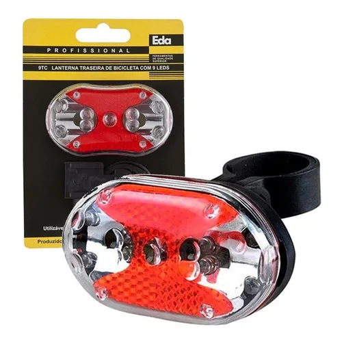 Lanterna Para Bicicleta Traseira Com 9 Leds 9tc Eda Foto 1