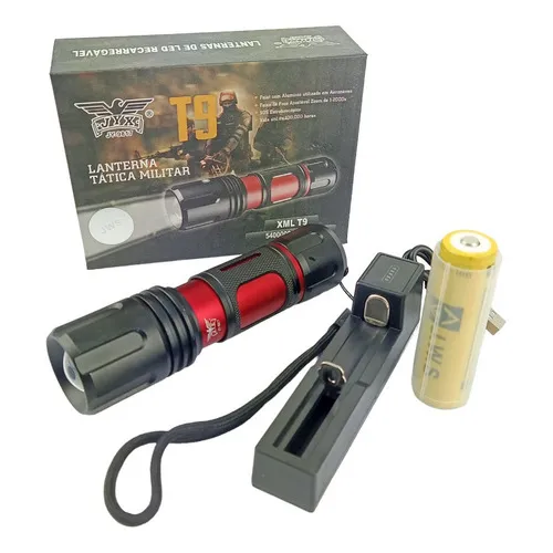Lanterna Recarregável Profissional Pequena Led T9 Forte Foto 1