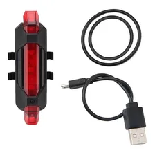 Lanterna Sinalizador Traseiro Bicicleta 5 Leds Recarregável Foto  mini 1