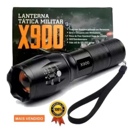 Lanterna Tática Alta Luminosidade Recarregável Com Zom X900 Lanterna Verde Luz Verde Foto 1