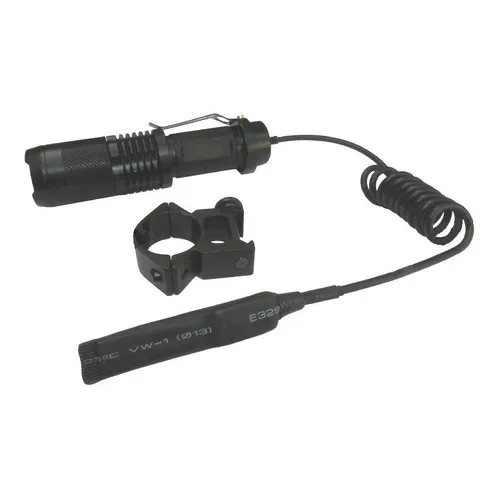 Lanterna Tática De Caça Com Acionador Interruptor Remoto Cor da lanterna Preta Cor da luz Branca Foto 1