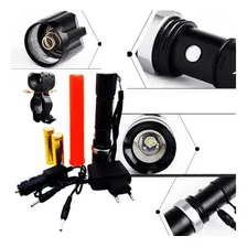 Lanterna Tática Led Cree Q5 Trilha Caça Pesca Com Suporte Foto mini 2
