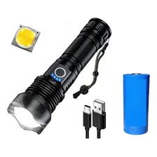 Lanterna Tatica Led Recarregavel T9 Cor Da Lanterna Preto Foto mini 3
