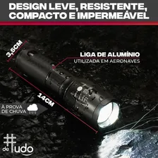 Lanterna Tática Militar Com Zoom X900 - Recarregável Foto mini 3