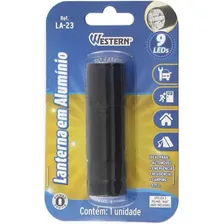 Lanterna Tática Policial De Alumínio 9 Leds Western La-23 Cor da lanterna Preto Cor da luz Branco Foto mini  2