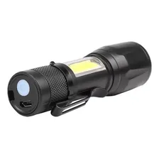 Lanterna Tática Profissional Com Led Recarregável Via Usb Foto mini 3