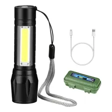 Lanterna Tática Profissional Com Led Recarregável Via Usb Foto mini 1