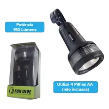 Lanterna Thor Led Mergulho Caça Pesca 50 Mt Prof Fun Dive Cor da lanterna Preto Cor da luz Branco Foto mini 3