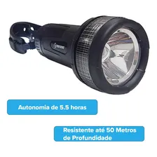Lanterna Thor Led Mergulho Caça Pesca 50 Mt Prof Fun Dive Cor da lanterna Preto Cor da luz Branco Foto mini 2
