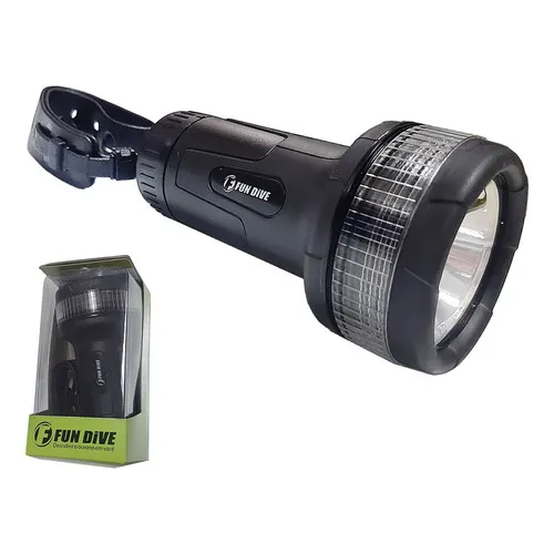 Lanterna Thor Led Mergulho Caça Pesca 50 Mt Prof Fun Dive Cor da lanterna Preto Cor da luz Branco Foto 1