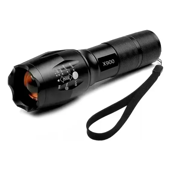 Lanterna X900 Militar Led Recarregável Potente Luz Branca Foto 1