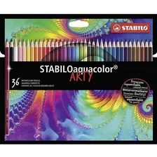 Lápis Aquarelável Aquacolor Arty Stabilo 36 Cores Foto mini 1