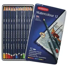 Lapis Aquarelavel Derwent Watercolour Com 12 Cores Foto mini 1