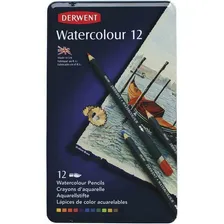Lapis Aquarelavel Derwent Watercolour Com 12 Cores Foto mini 3