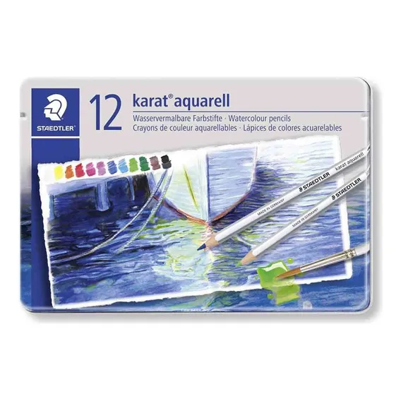 Lapis Aquarelavel Staedtler Karat 12 Cores Foto 1