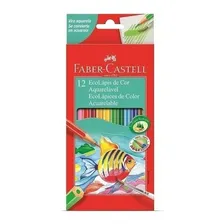 Lápis Cor Ecolápis Aquarelável Faber Castell 12 Cores Foto mini 1