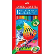 Lápis Cor Ecolápis Aquarelável Faber Castell 12 Cores Foto mini 3