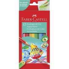 Lápis Cor Ecolápis Aquarelável Faber Castell 12 Cores Foto mini 4