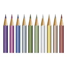 Lapis De Cor 10 Cores Metálicas - Faber Castell Foto mini  2