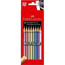 Lapis De Cor 10 Cores Metálicas - Faber Castell Foto mini  3