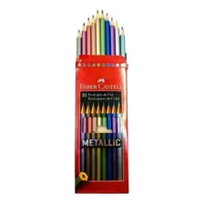Lápis De Cor 10 Cores Metallic Faber Castell Sextavado Foto mini  3