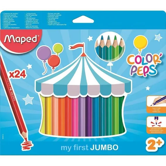 Lápis De Cor 24und Color Peps Jumbo Maped Foto 1