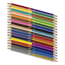 Lápis De Cor 36 Cores Bicolor Sextavado 18 Lápis 36cores Bic Foto mini  2