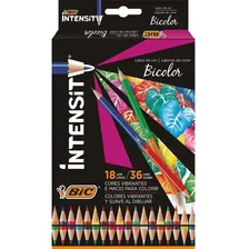 Lápis De Cor 36 Cores Bicolor Sextavado 18 Lápis 36cores Bic Foto  mini 1