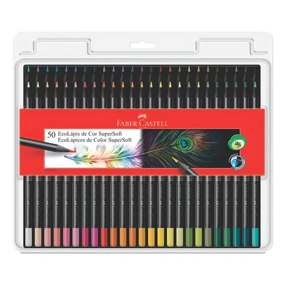 Lápis De Cor 50 Cores Supersoft Faber Castell Foto 1