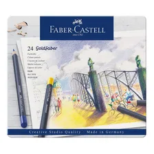 Lápis De Cor Aquarelável Goldfaber 24 Cores Faber-castell Foto mini 1