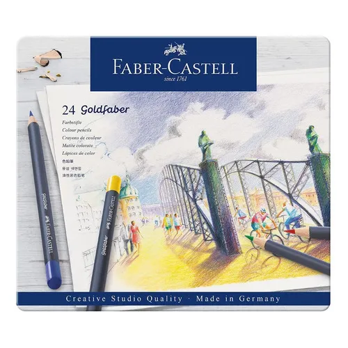 Lápis De Cor Aquarelável Goldfaber 24 Cores Faber-castell Foto 1