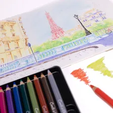 Lápis De Cor Conte Lápis Pastel Seco Conté À Paris 12 Cores Lápis Pastel Seco Conté Foto mini  3