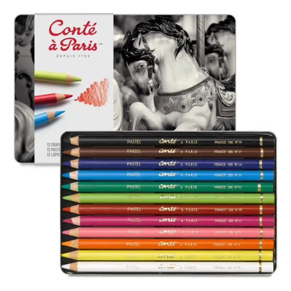 Lápis De Cor Conte Lápis Pastel Seco Conté À Paris 12 Cores Lápis Pastel Seco Conté Foto 1