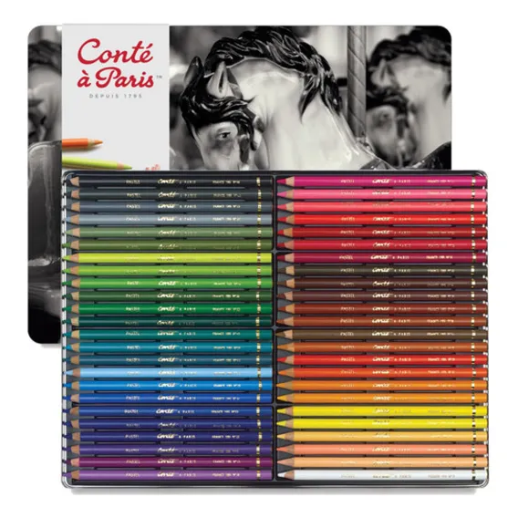 Lápis De Cor Conté Lápis Pastel Seco Conté À Paris 48 Cores Lápis Pastel Seco Conté Foto 1