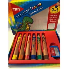 Lápis De Cor Gigante 4 Em 1 - Mega Soft Color - Tris - 8 Pçs Foto mini  2