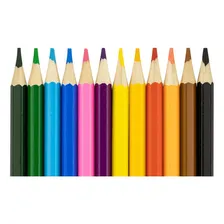 Lápis De Cor Sextavado 12 Cores Brw Foto mini  2