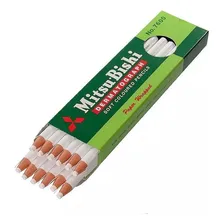 Lápis Dermatográfico Mitsubishi Branco 7600 Caixa C/12 Foto mini 1