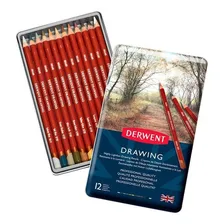 Lapis Esboço Derwent Drawing 12 Cores Cor 12 Foto  mini 1