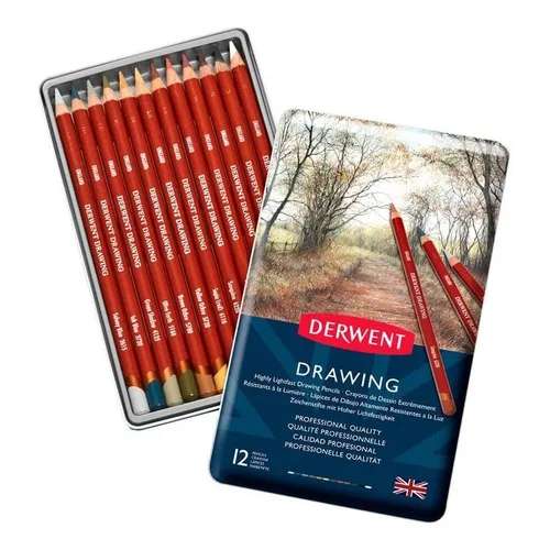 Lapis Esboço Derwent Drawing 12 Cores Cor 12 Foto 1