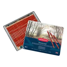 Lapis Esboço Derwent Drawing 24 Cores Cor 24 Foto  mini 1