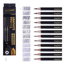 Lápis Grafite Kit Esfuminho Extensor 12 Unidades 10mm. Cor Preto Foto mini  2