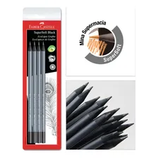 Lápis Grafite Redondo Black Supersoft Faber Castell Com 4 Un Foto mini 4
