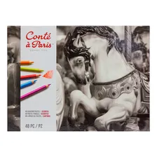 Lápis Pastel Seco Estojo Com 48 Cores Conté Foto mini 3