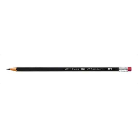 Lapis Preto 2b Ecolapis Max Com Borracha Faber Castell Foto 1