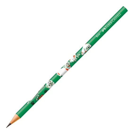 Lápis Preto Escrever Faber Castell Grafite Escolar Decorado Foto 1