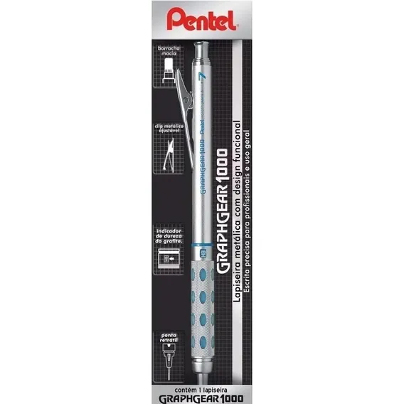 Lapiseira Pentel 07 Automática Graphgear 1000 Black Friday Foto 1