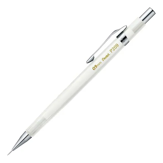 Lapiseira Pentel Sharp Clena Branca Transparente 0.9 Foto 1